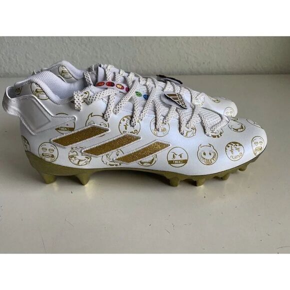 Adidas Freak 22 Big Mood Emoji White Gold Football  Soccer Cleats Men's Sz 13 - Picture 5 of 12